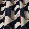 blue geometric fabric with
