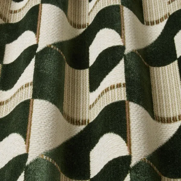 Tetra Fabric - Jade by green geometric fabric with