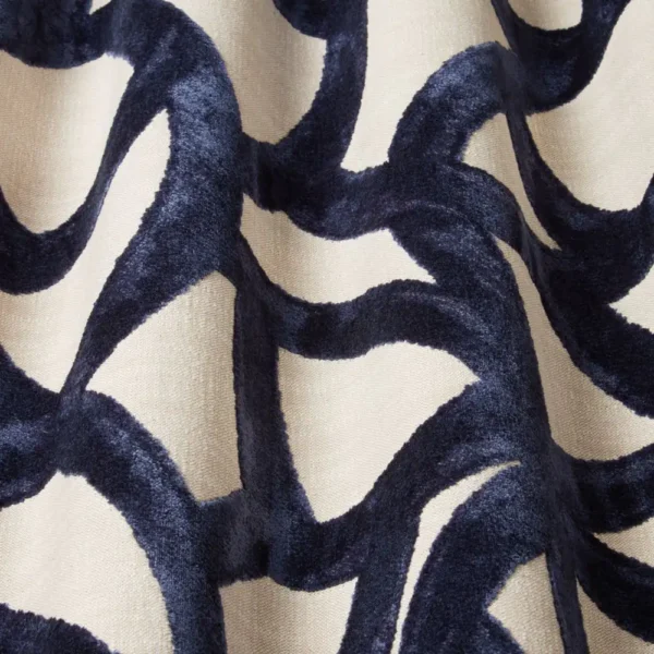 Orbit Fabric - Midnight by blue misc fabric with
