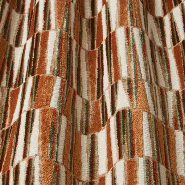 Kaleido Fabric - Sienna by orange striped fabric with