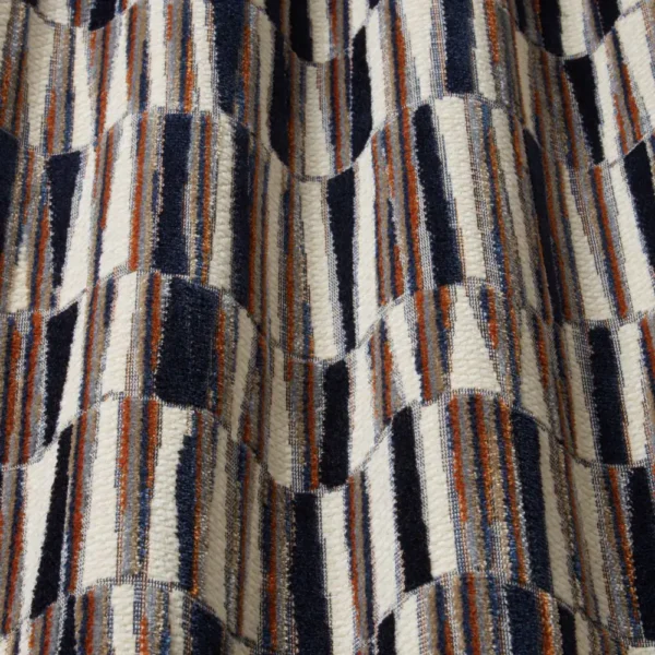 Kaleido Fabric - Midnight by blue striped fabric with