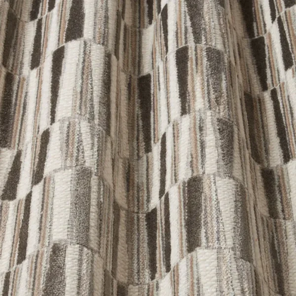 Kaleido Fabric - Dove Grey by black-grey striped fabric with