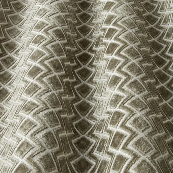 brown geometric fabric with