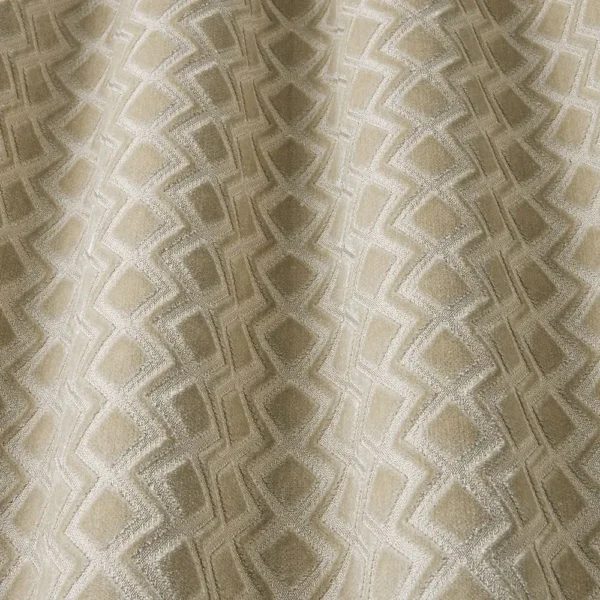 Halo Fabric - Stone by neutral geometric fabric with