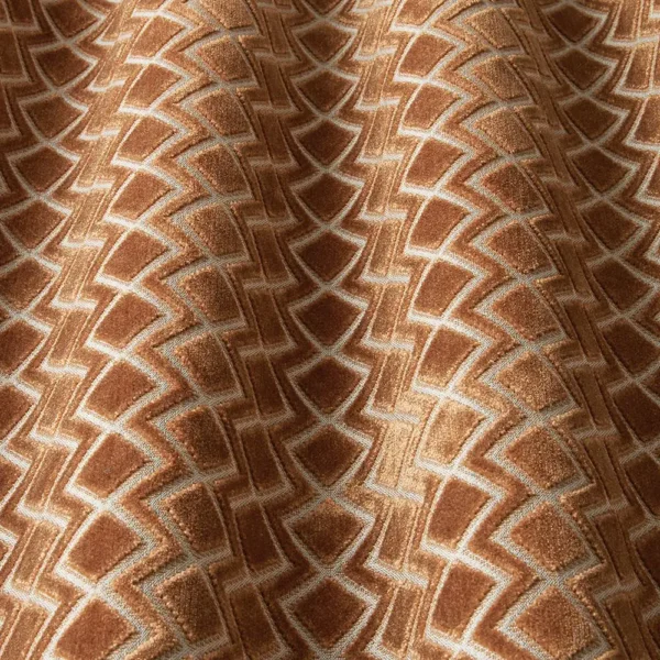 orange geometric fabric with