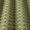 green geometric fabric with