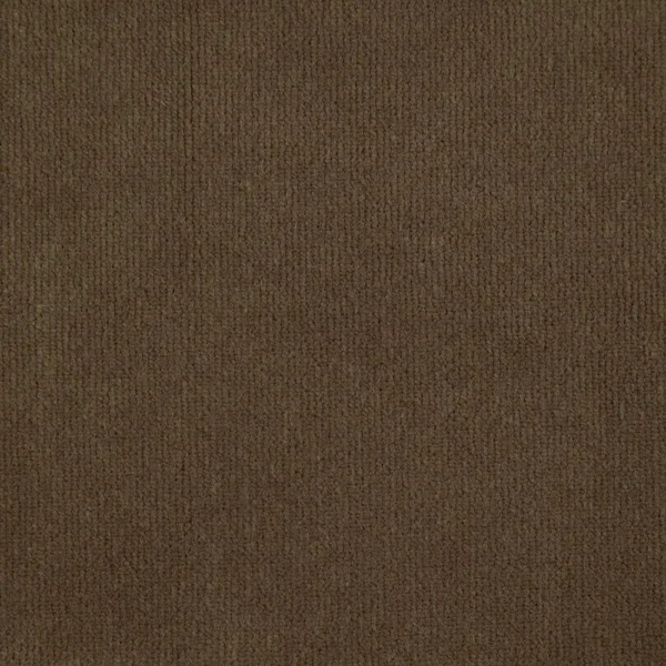 Hampton Fabric - Toffee by brown plain velvet-chenille fabric from iLiv