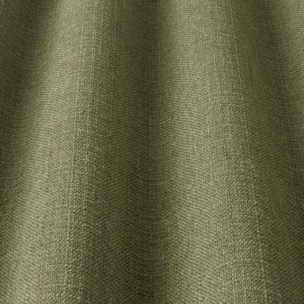 Cairo Fabric - Moss by green plain fabric with wave