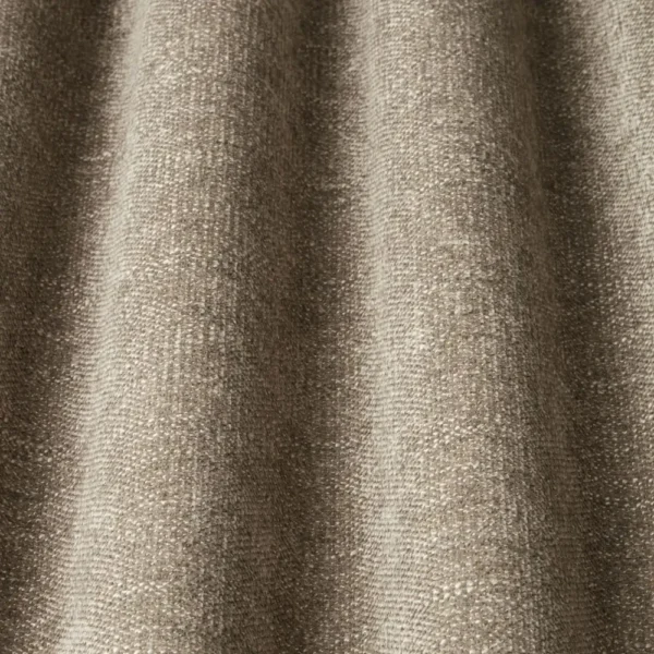 Flynn Fabric - Mushroom by brown plain fabric with wave