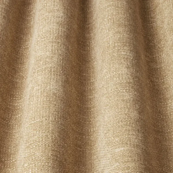 Flynn Fabric - Caramel by brown plain fabric with wave