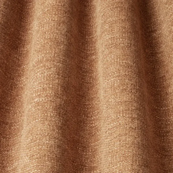 Flynn Fabric - Rust by orange plain fabric with wave