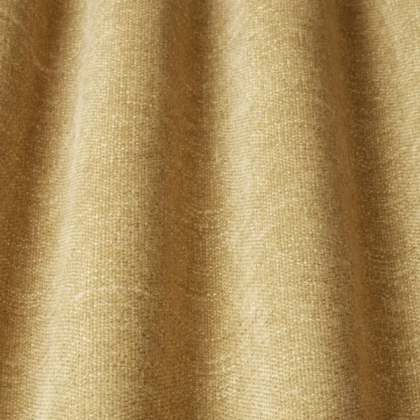 Flynn Fabric - Ochre by yellow plain fabric with wave