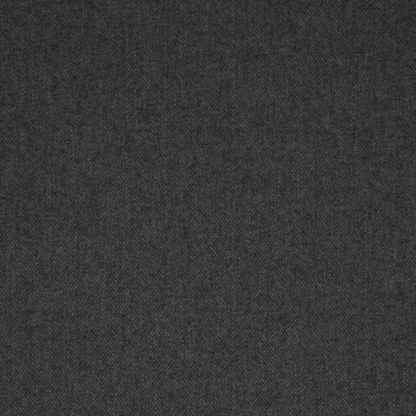 Bray Fabric - Coal by black-grey plain woven fabric from iLiv