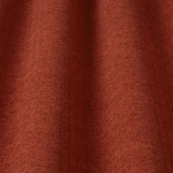 Bray Fabric - Vermillion by red plain fabric with wave