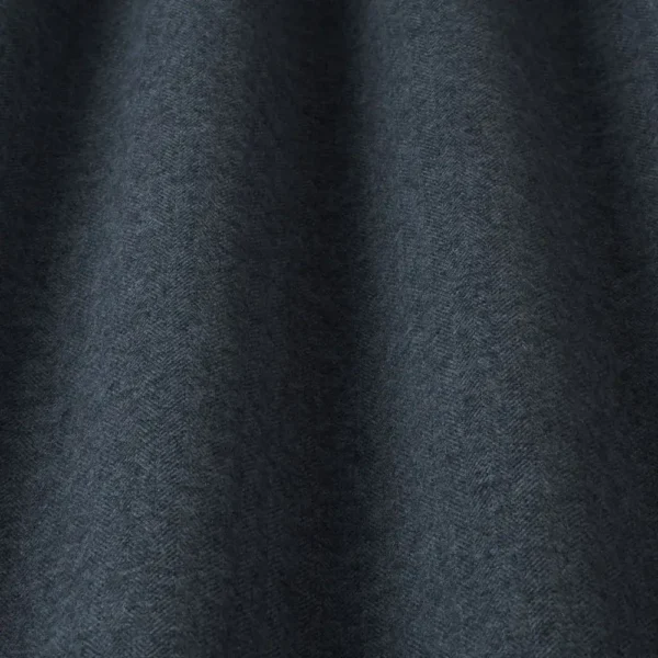 Bray Fabric - Midnight by black-grey plain fabric with wave