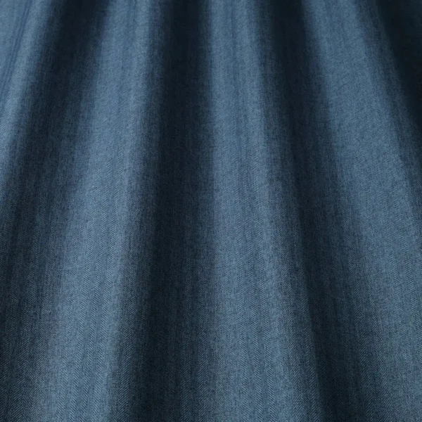 Bray Fabric - Indigo by blue plain fabric with wave