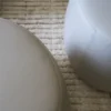 brown plain pouf with pouf