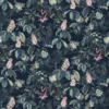 blue botanical printed fabric from Designers Guild