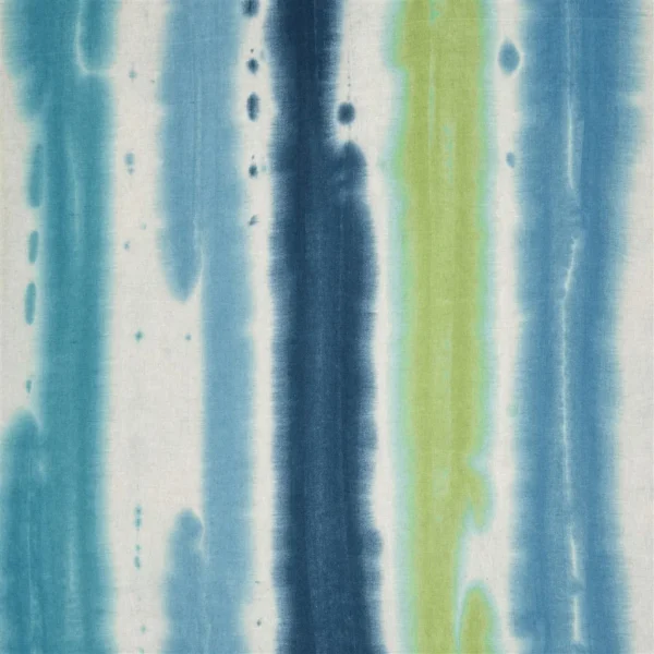 Brera Arte Fabric - Cobalt by blue striped printed fabric from Designers Guild