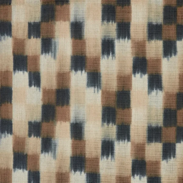 brown checked printed fabric from Designers Guild