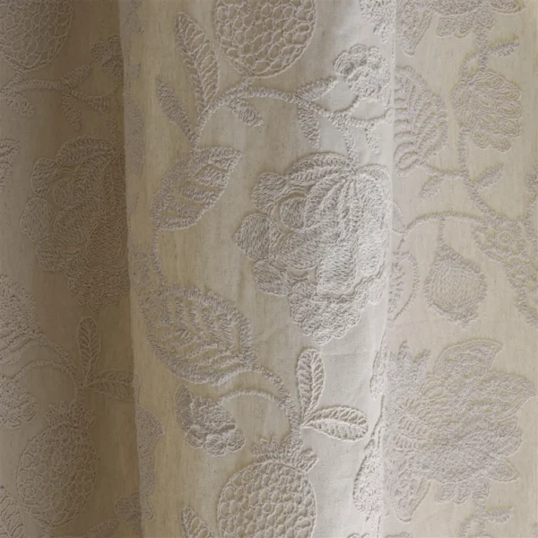 Daphne Fabric - Chalk by white misc curtain with