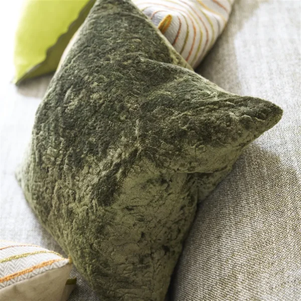 Penwith Fabric - Moss by green misc cushion with