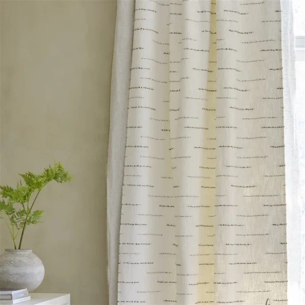 Trewyn Fabric - Chalk by pink misc curtain with vases
