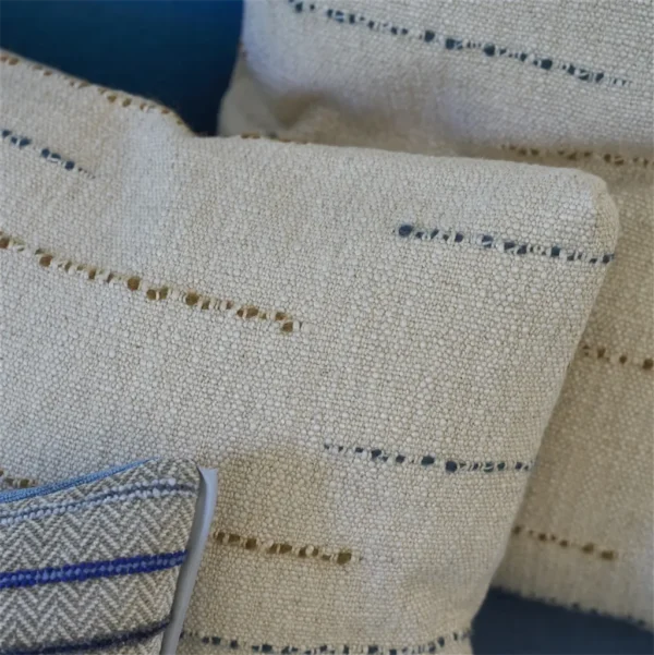 Trewyn Fabric - Hemp by yellow misc cushion with cushion