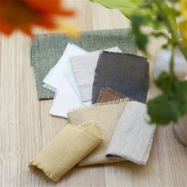 Melzo Fabric - Ochre by black-grey plain fabric with fabric
