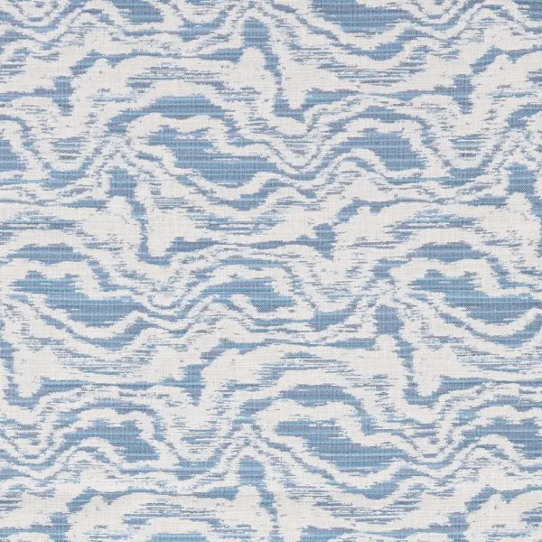 Cadence Fabric - Denim by blue contemporary woven fabric from Chess