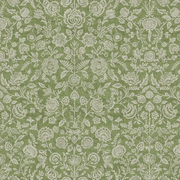 Allegra Fabric - Apple by green botanical woven fabric from Chess
