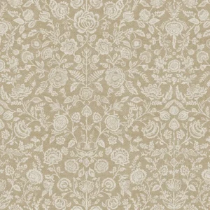 neutral botanical woven fabric from Chess