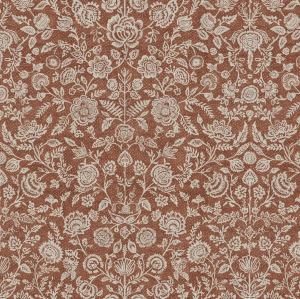 Allegra Fabric - Sienna by red botanical woven fabric from Chess