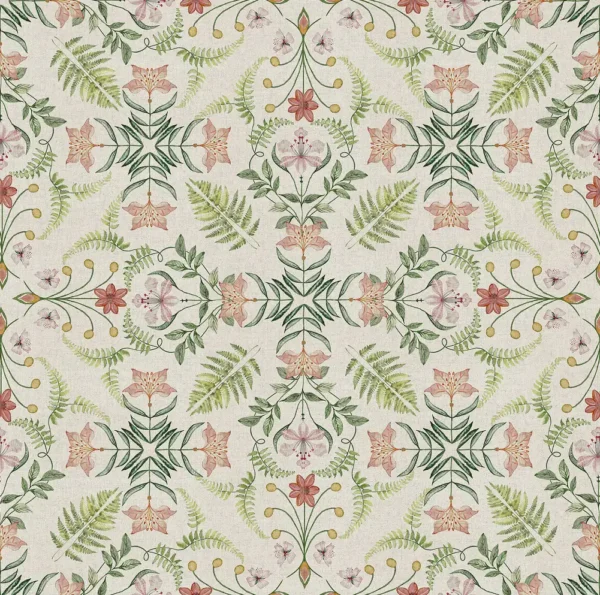 Fresco Fabric - Apple by green botanical woven fabric from Chess