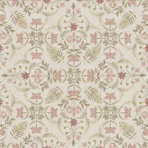 brown botanical woven fabric from Chess