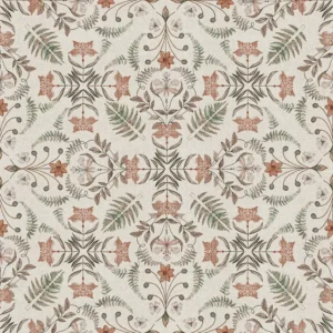 green botanical woven fabric from Chess