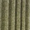 green botanical curtain with