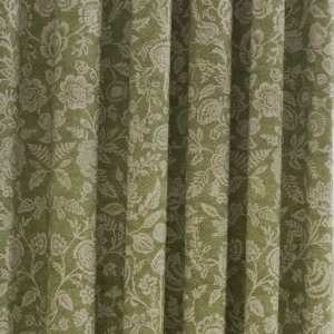 green botanical curtain with
