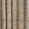 blue botanical curtain with