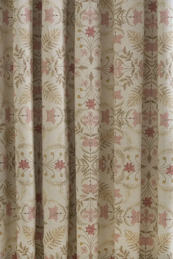 Fresco Fabric - Denim by blue botanical curtain with