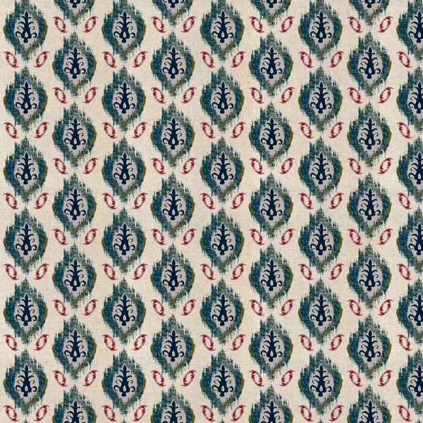 Bukari Fabric - Nocturne by blue traditional printed fabric from Chess