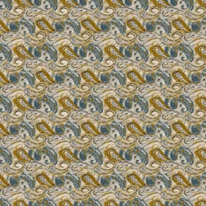 yellow traditional printed fabric from Chess