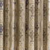 brown striped curtain with