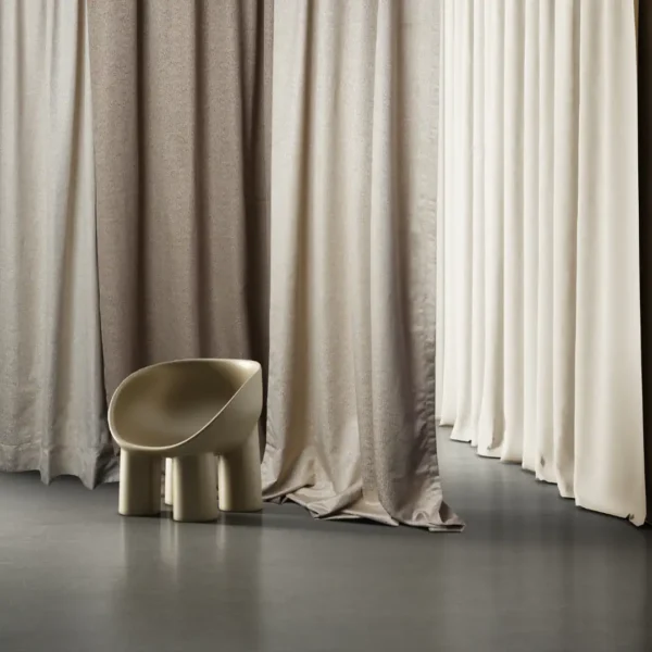 Charm Fabric - 02 Icy Blue by blue misc curtain with chair