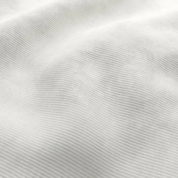 Ghent Fabric - 05 Snow by white striped velvet-chenille fabric from Wemyss