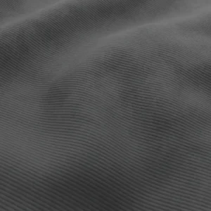 black-grey striped velvet-chenille fabric from Wemyss