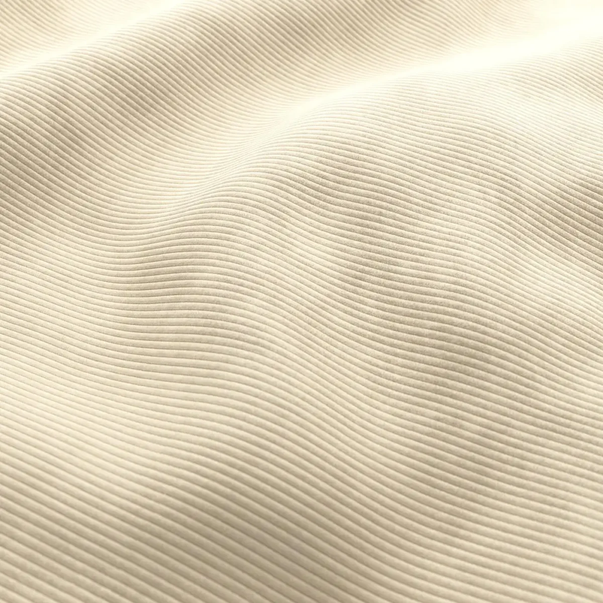 Ghent Fabric - 13 Biscuit by white striped velvet-chenille fabric from Wemyss