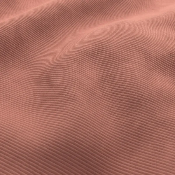 Ghent Fabric - 16 Rust by pink striped velvet-chenille fabric from Wemyss