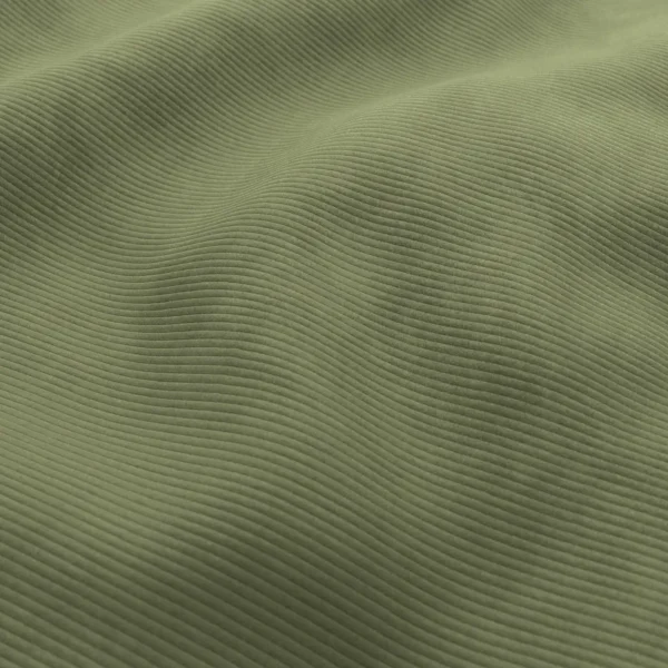 Ghent Fabric - 27 Matcha by green striped velvet-chenille fabric from Wemyss