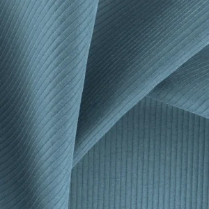 blue striped fabric with weave